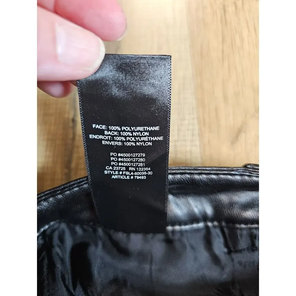 Aritzia Wilfred High-waisted Vegan Leather Pants Size 8 Cropped - Picture 7 of 9